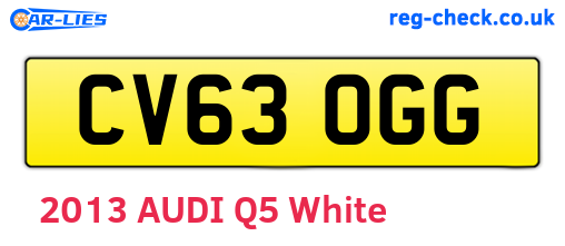 CV63OGG are the vehicle registration plates.