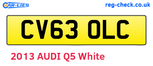 CV63OLC are the vehicle registration plates.