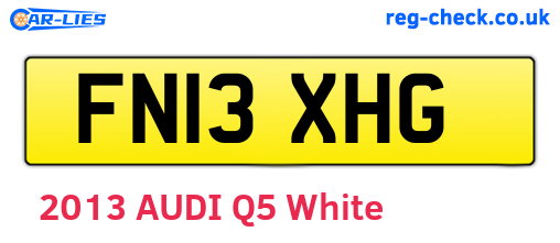 FN13XHG are the vehicle registration plates.
