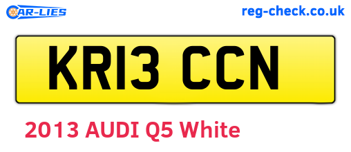 KR13CCN are the vehicle registration plates.