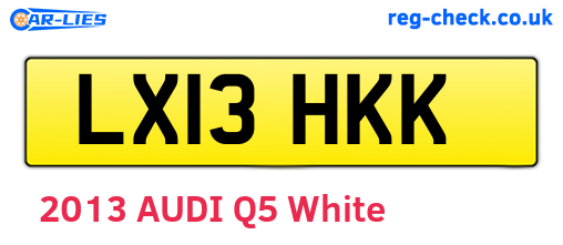 LX13HKK are the vehicle registration plates.