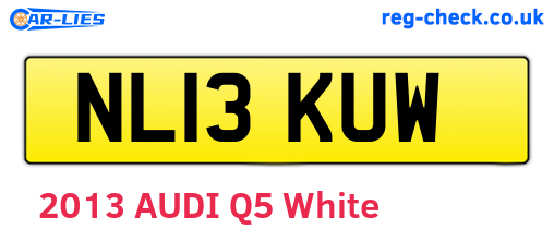 NL13KUW are the vehicle registration plates.