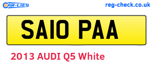 SA10PAA are the vehicle registration plates.