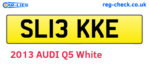 SL13KKE are the vehicle registration plates.