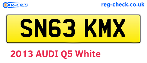 SN63KMX are the vehicle registration plates.