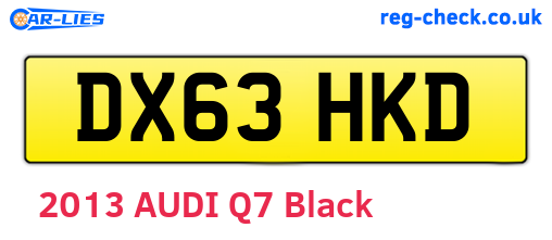 DX63HKD are the vehicle registration plates.