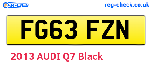 FG63FZN are the vehicle registration plates.