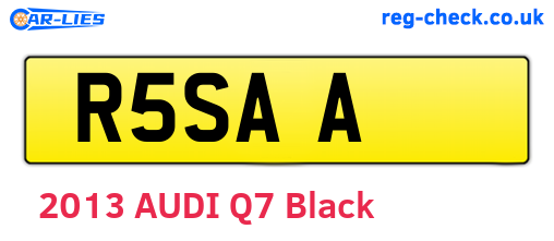 R5SAA are the vehicle registration plates.