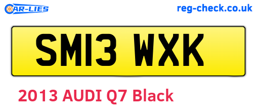 SM13WXK are the vehicle registration plates.