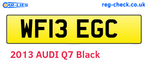 WF13EGC are the vehicle registration plates.