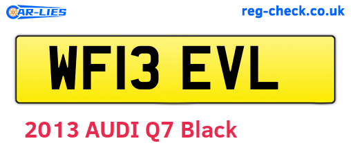 WF13EVL are the vehicle registration plates.