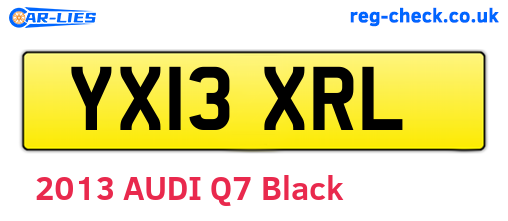 YX13XRL are the vehicle registration plates.