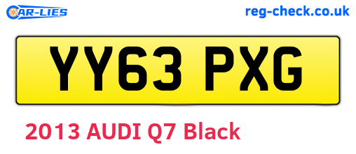 YY63PXG are the vehicle registration plates.