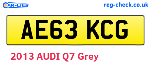 AE63KCG are the vehicle registration plates.