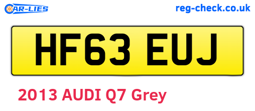 HF63EUJ are the vehicle registration plates.