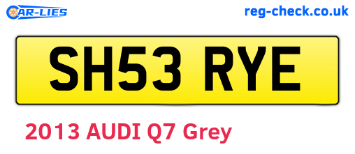SH53RYE are the vehicle registration plates.
