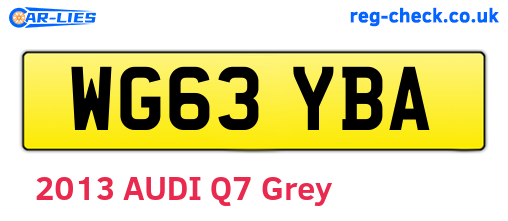 WG63YBA are the vehicle registration plates.