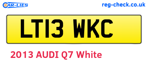 LT13WKC are the vehicle registration plates.