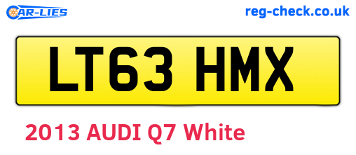 LT63HMX are the vehicle registration plates.