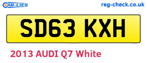 SD63KXH are the vehicle registration plates.