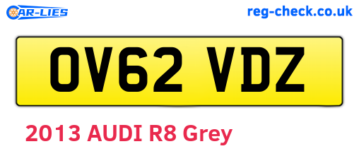 OV62VDZ are the vehicle registration plates.