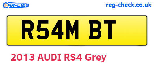 R54MBT are the vehicle registration plates.
