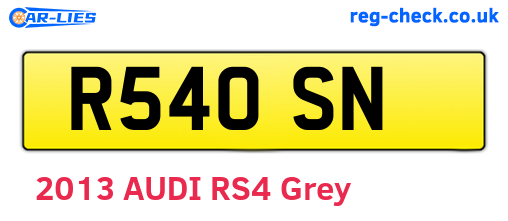 R54OSN are the vehicle registration plates.