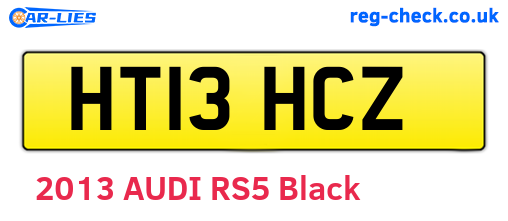 HT13HCZ are the vehicle registration plates.