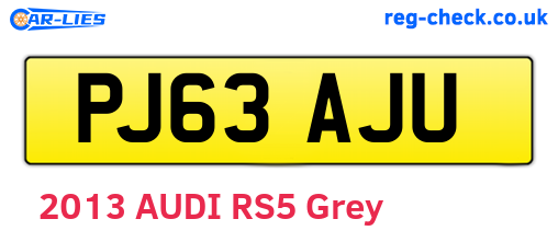 PJ63AJU are the vehicle registration plates.