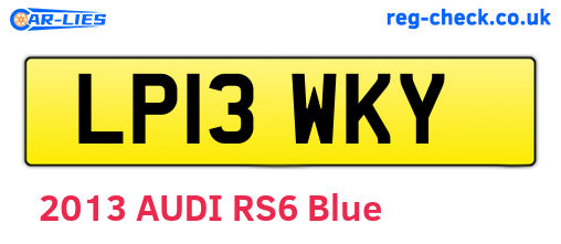 LP13WKY are the vehicle registration plates.