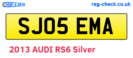 SJ05EMA are the vehicle registration plates.