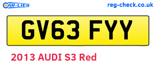 GV63FYY are the vehicle registration plates.