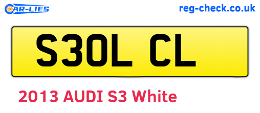 S30LCL are the vehicle registration plates.