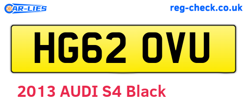 HG62OVU are the vehicle registration plates.