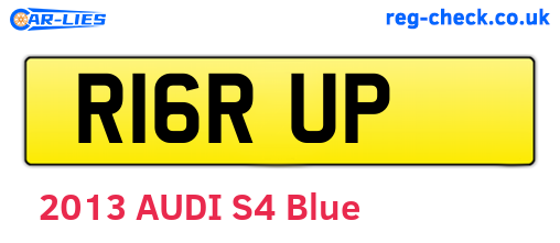 R16RUP are the vehicle registration plates.