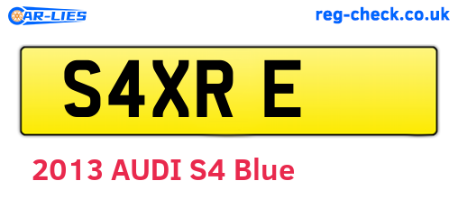 S4XRE are the vehicle registration plates.