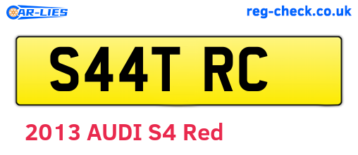 S44TRC are the vehicle registration plates.