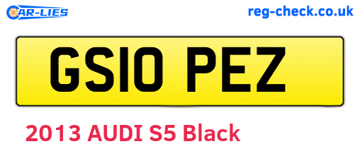 GS10PEZ are the vehicle registration plates.