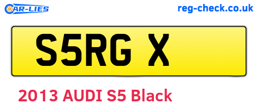 S5RGX are the vehicle registration plates.