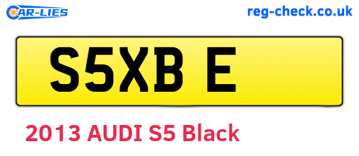 S5XBE are the vehicle registration plates.