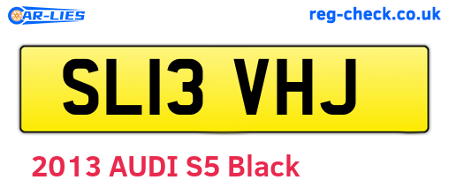 SL13VHJ are the vehicle registration plates.