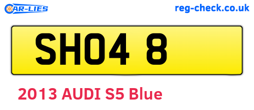 SHO48 are the vehicle registration plates.