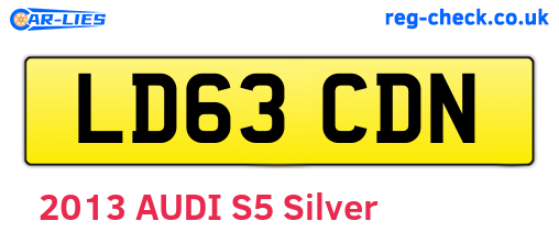 LD63CDN are the vehicle registration plates.