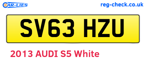 SV63HZU are the vehicle registration plates.