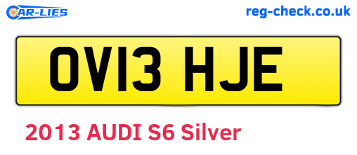 OV13HJE are the vehicle registration plates.