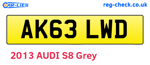 AK63LWD are the vehicle registration plates.