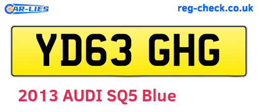 YD63GHG are the vehicle registration plates.
