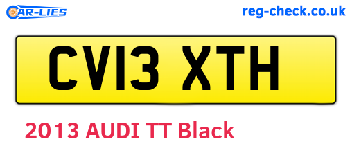 CV13XTH are the vehicle registration plates.