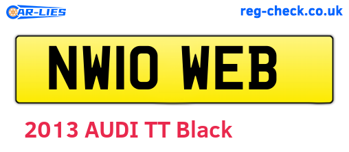 NW10WEB are the vehicle registration plates.