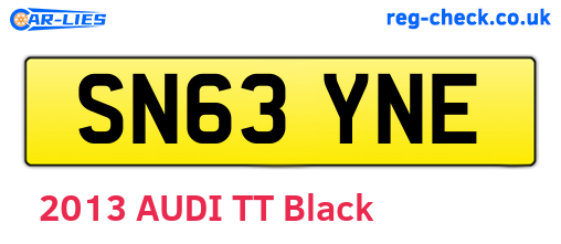 SN63YNE are the vehicle registration plates.